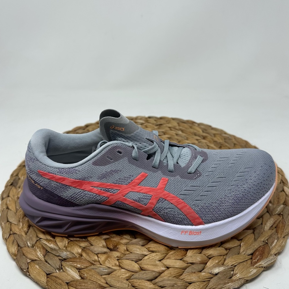 ASICS Dynablast 3 Running Shoes Piedmont Grey Papaya Size 7.5 Women's